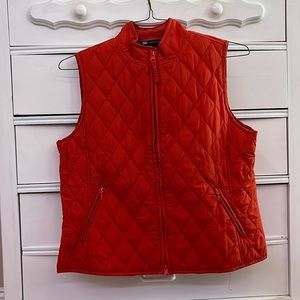 orange puffy vest!!